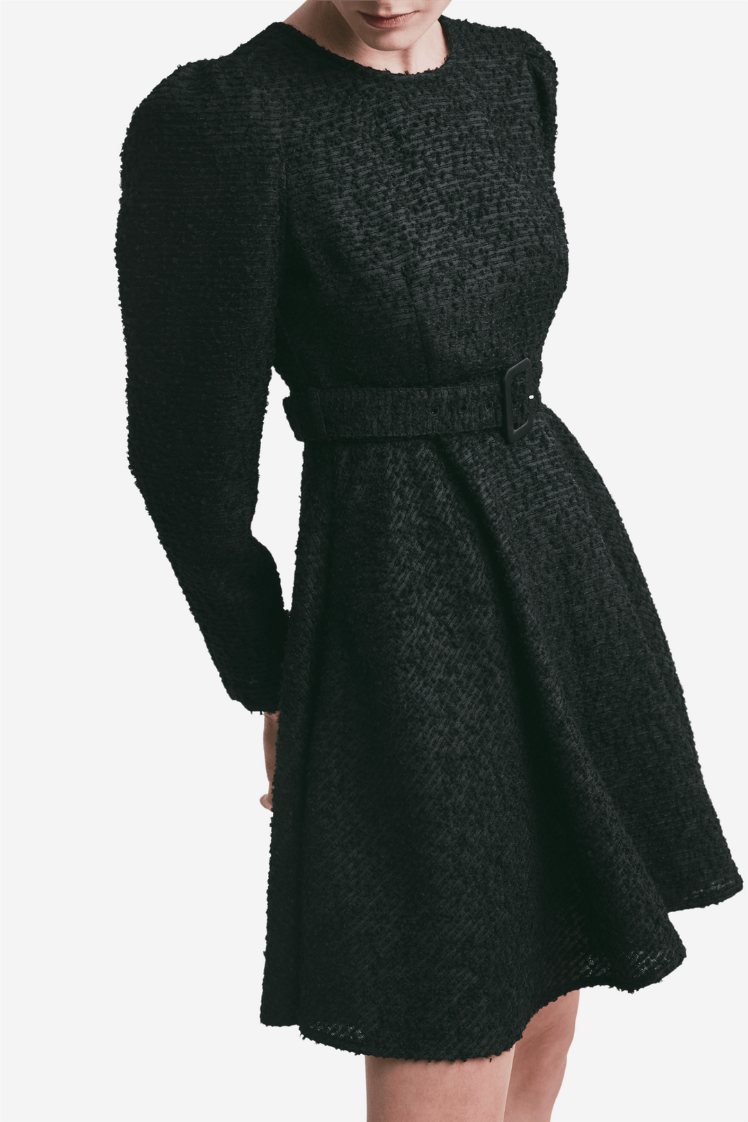 by TiMo Kjoler & jumpsuits Boucle Belt Dress Black
