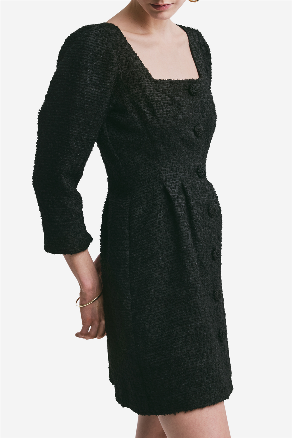 by TiMo Kjoler & jumpsuits Boucle Mini Dress Black