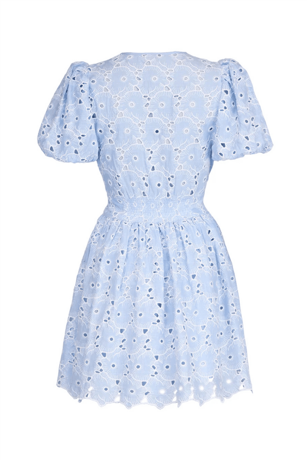 by TiMo Kjoler & jumpsuits Broderie Anglaise Puffed Dress Light Blue