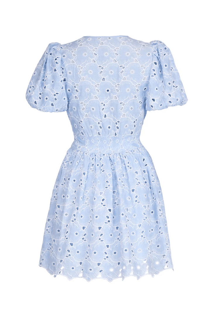 by TiMo Kjoler &amp; jumpsuits Broderie Anglaise Puffed Dress Light Blue