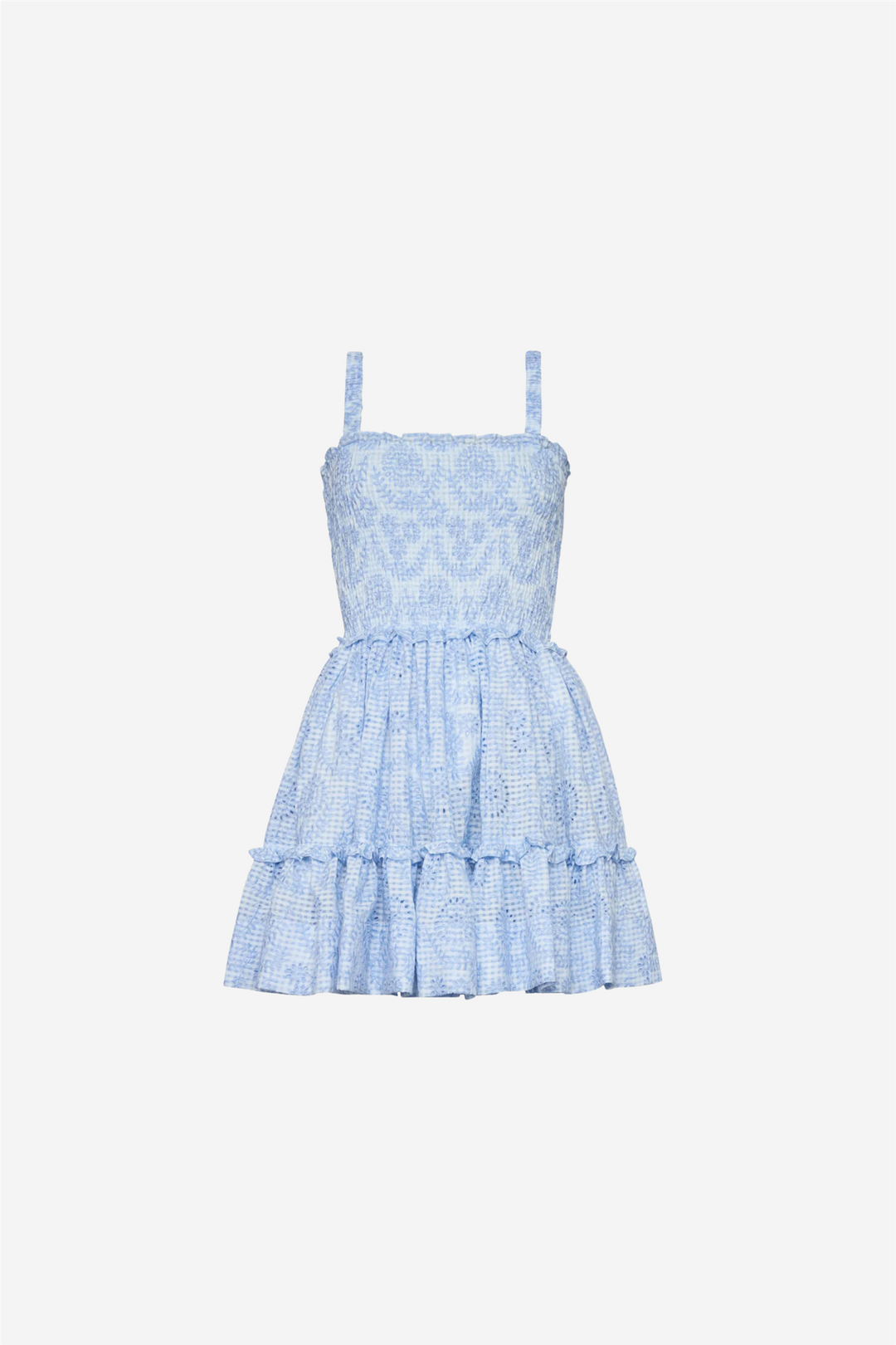 by TiMo Kjoler & jumpsuits Checks Mini Dress Light Blue