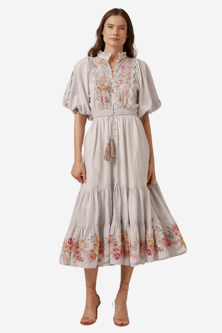 by TiMo Kjoler & jumpsuits Cotton Slub Midi Dress Flower Market