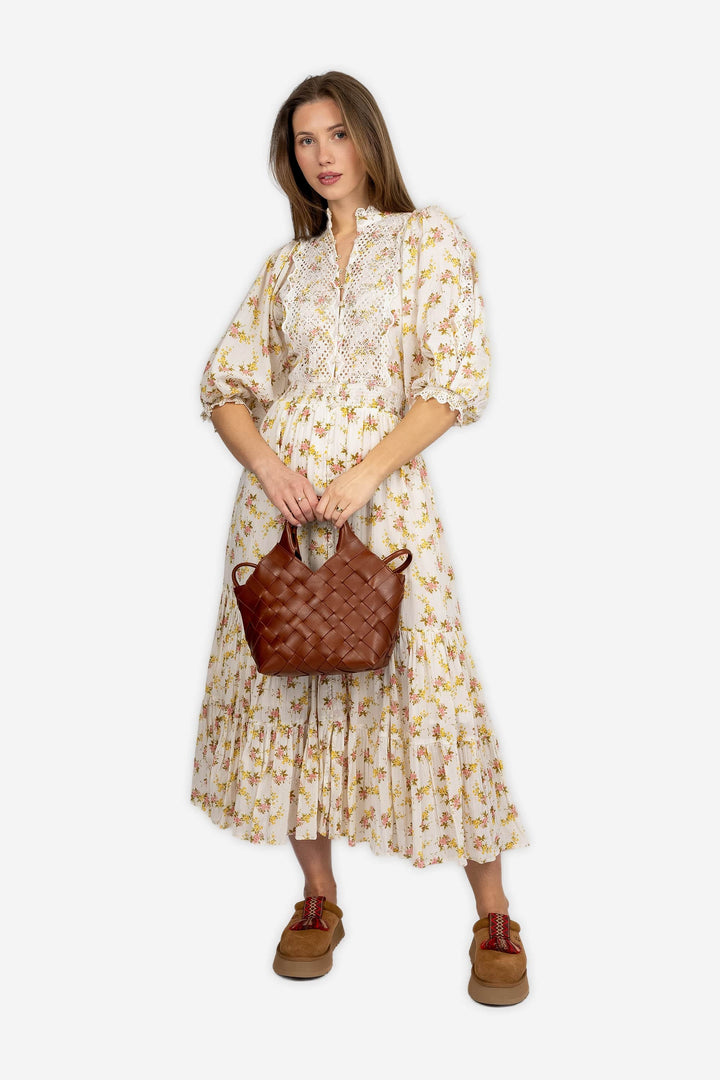 by TiMo Kjoler & jumpsuits Cotton Slub Midi Dress Vinyl Wallpaper