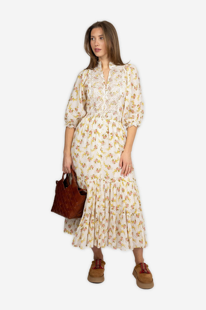 by TiMo Kjoler & jumpsuits Cotton Slub Midi Dress Vinyl Wallpaper