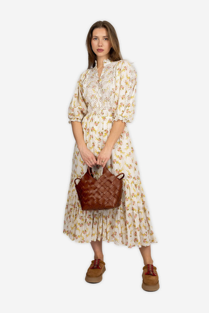 by TiMo Kjoler & jumpsuits Cotton Slub Midi Dress Vinyl Wallpaper