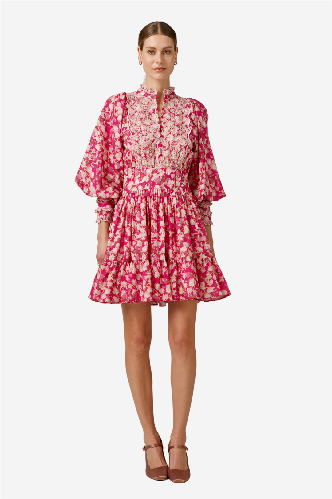 by TiMo Kjoler & jumpsuits Cotton Slub Mini Dress Poppy Meadow