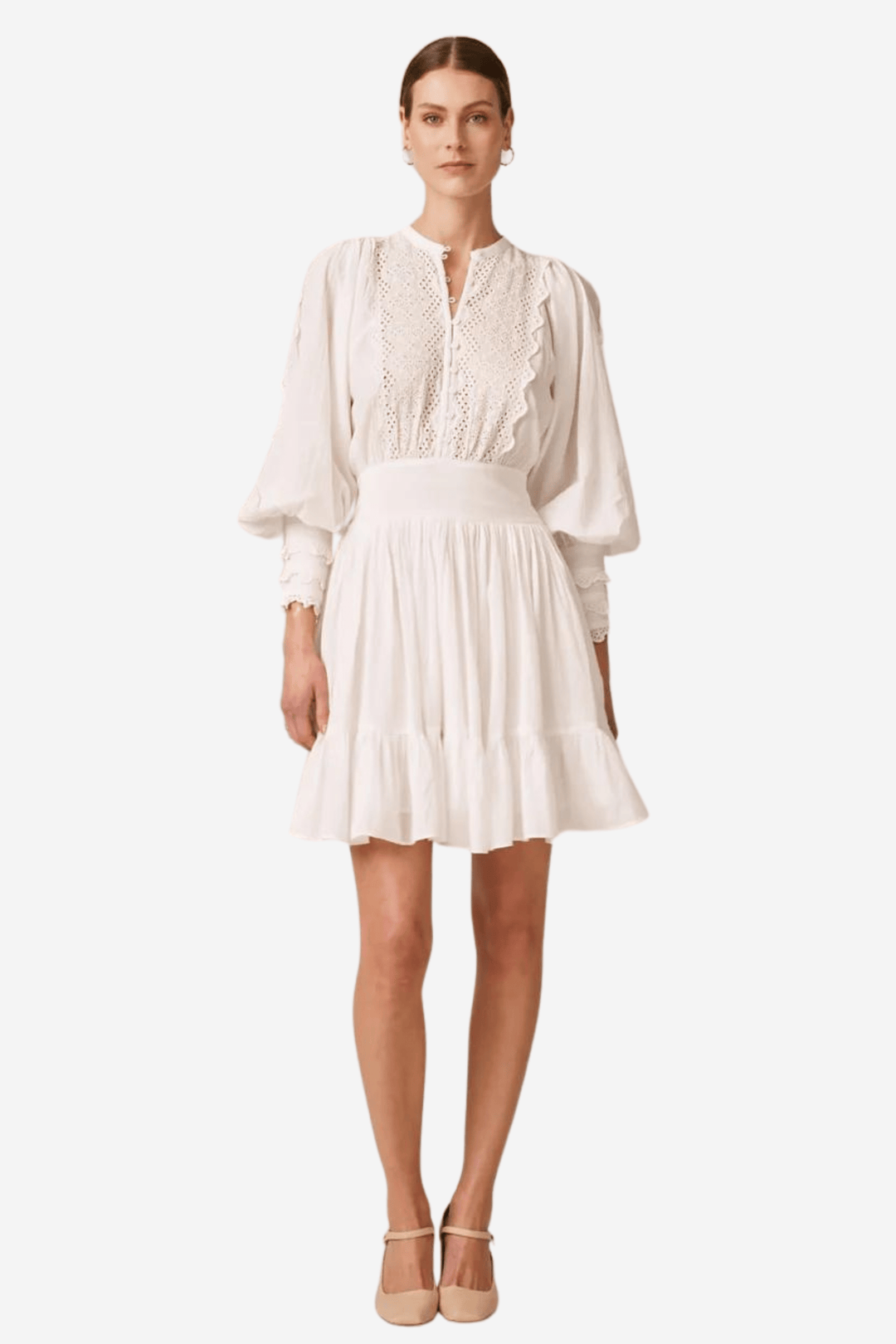 by TiMo Kjoler & jumpsuits Cotton Slub Mini Dress White