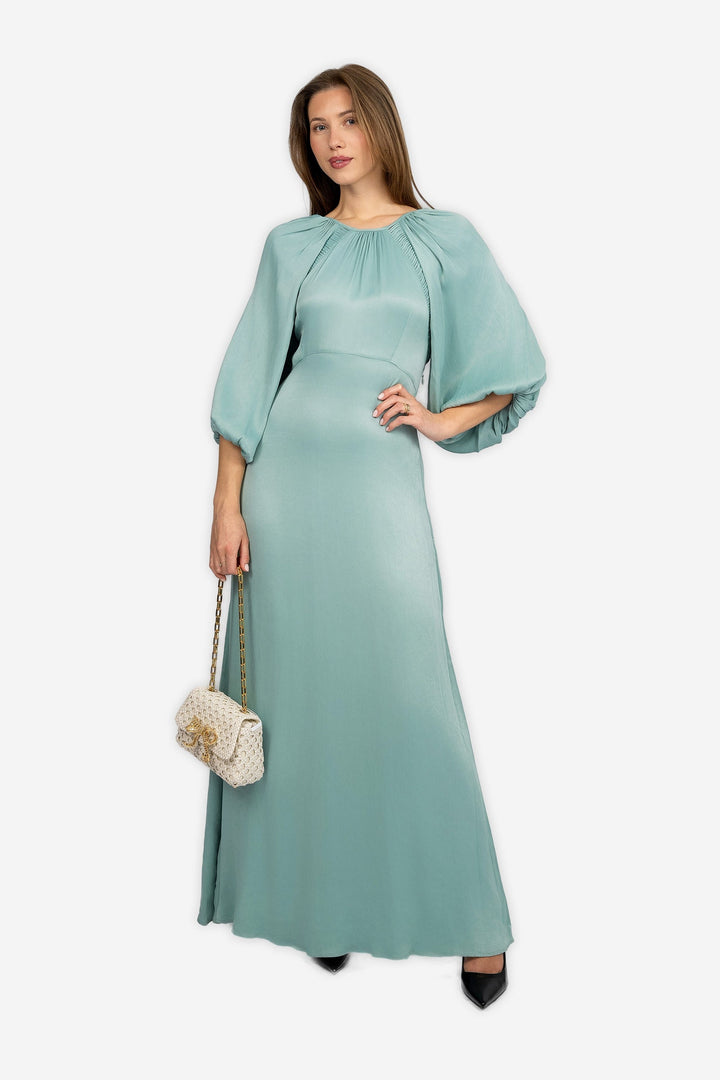 by TiMo Kjoler & jumpsuits Crepe Satin Maxi Dress Turquoise