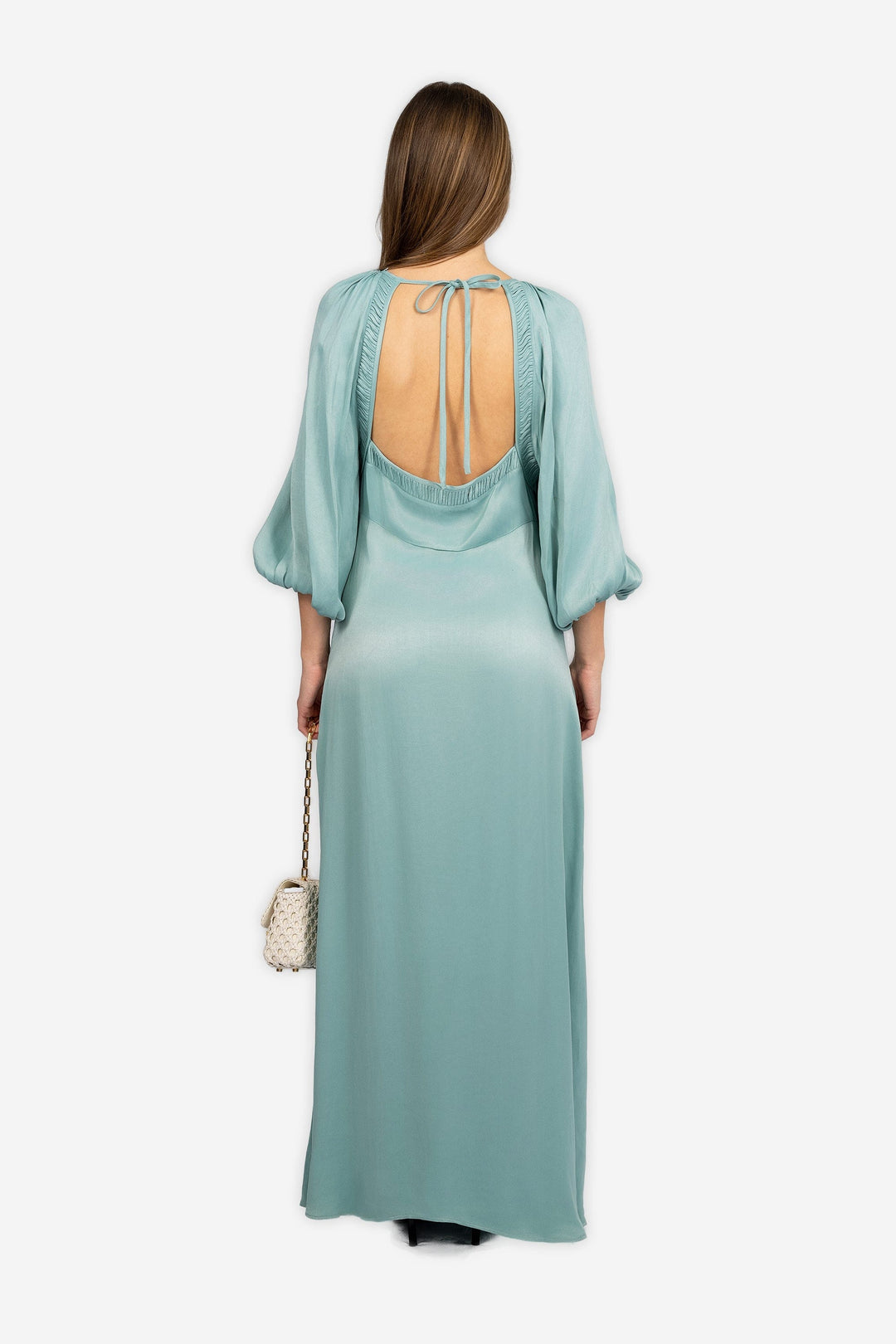 by TiMo Kjoler & jumpsuits Crepe Satin Maxi Dress Turquoise