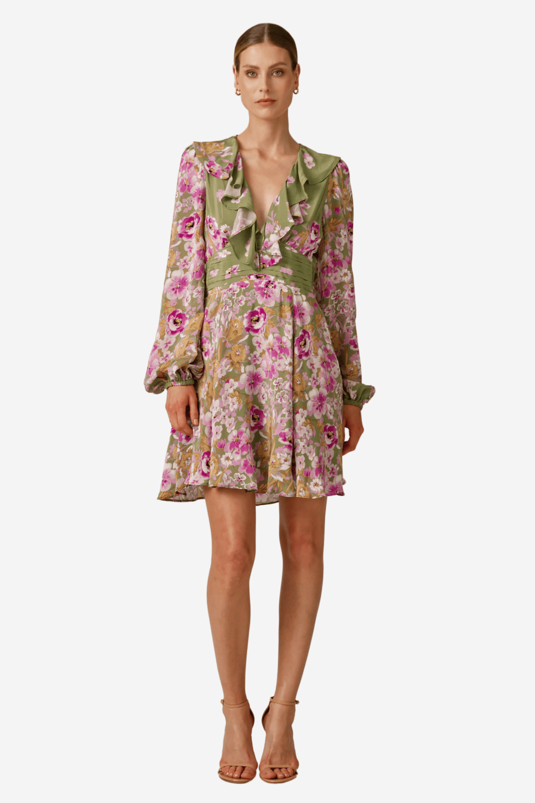 by TiMo Kjoler & jumpsuits Crepe Shirt Dress Green Field
