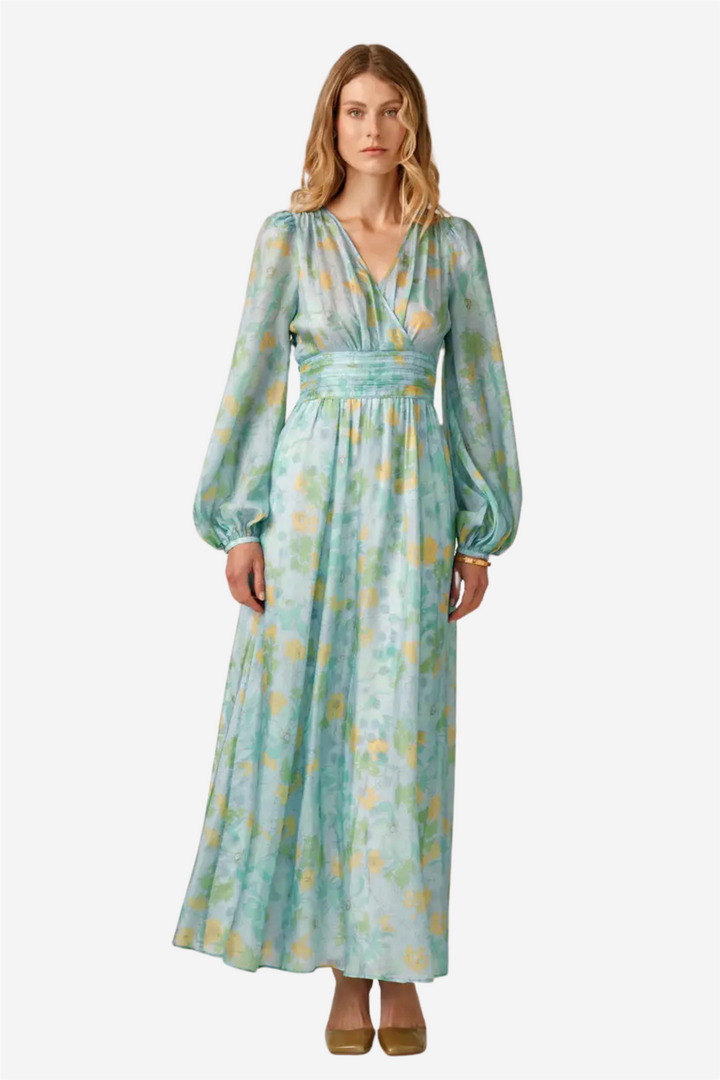 by TiMo Kjoler & jumpsuits Cupro Tieband Gown Anemone Field