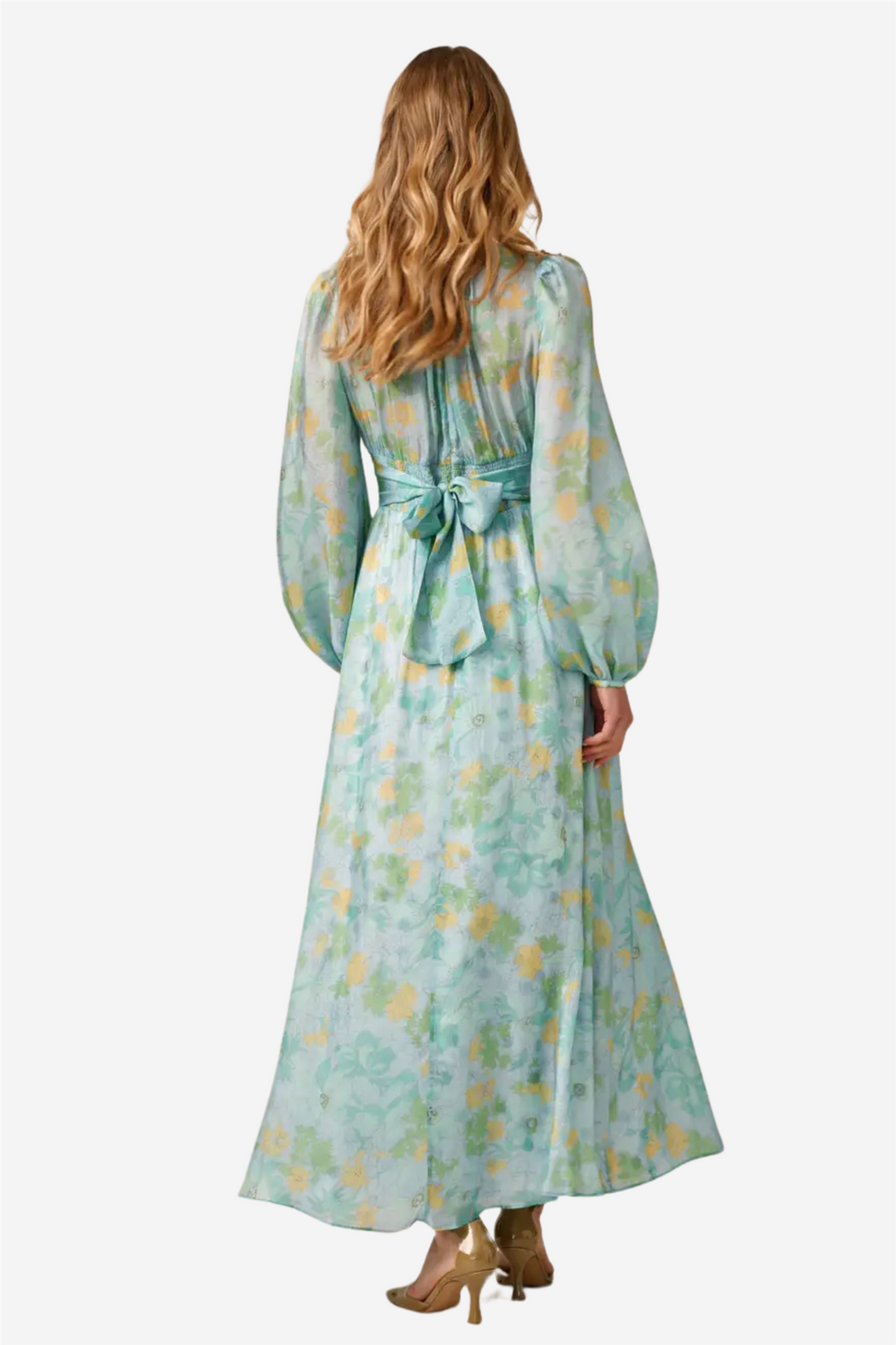 by TiMo Kjoler & jumpsuits Cupro Tieband Gown Anemone Field