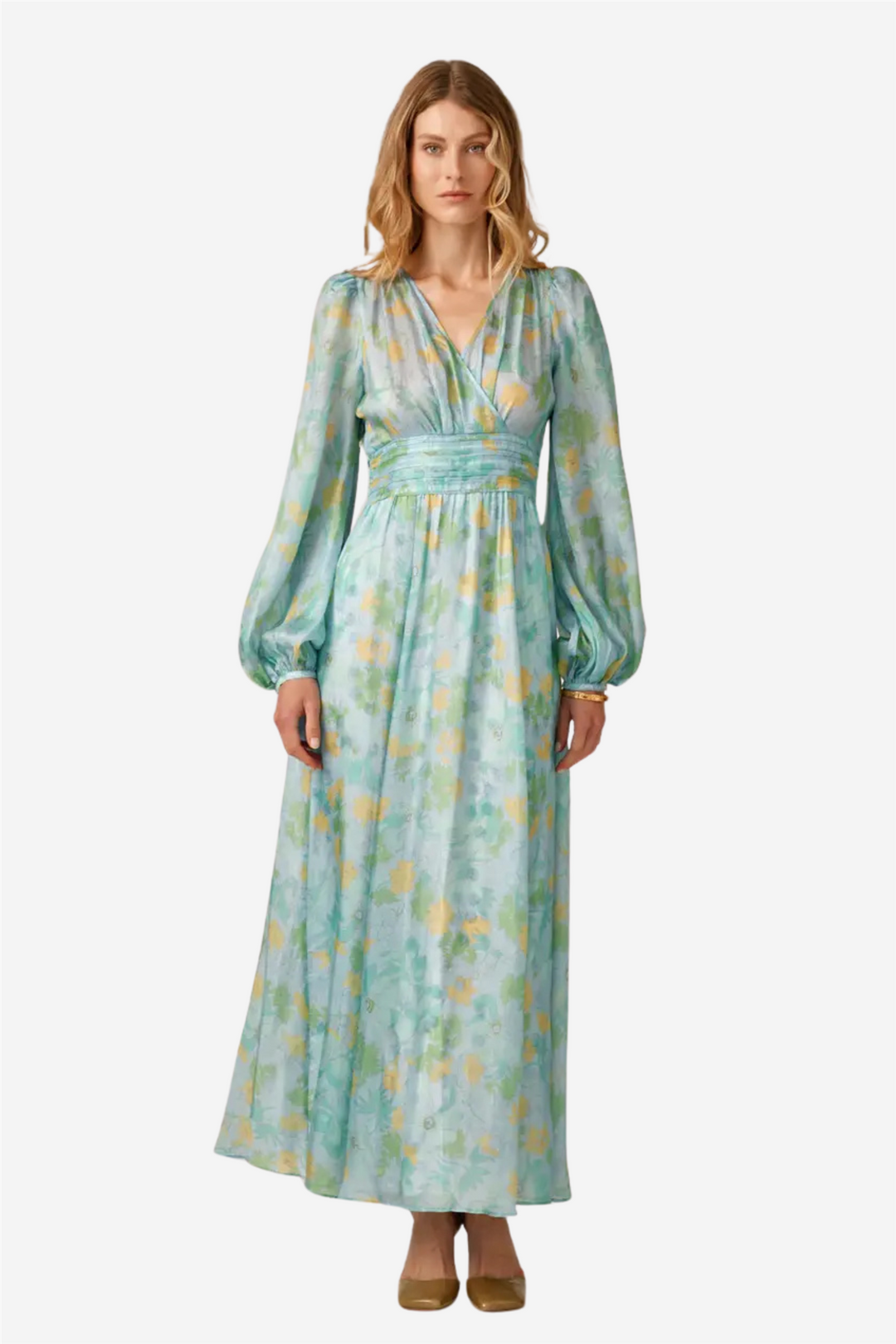 by TiMo Kjoler & jumpsuits Cupro Tieband Gown Anemone Field