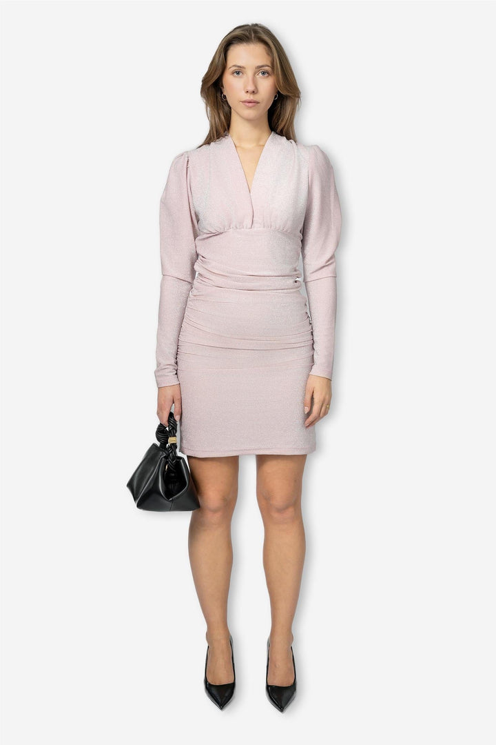 by TiMo Kjoler & jumpsuits Glitter Jersey Mini Dress Dusty Pink