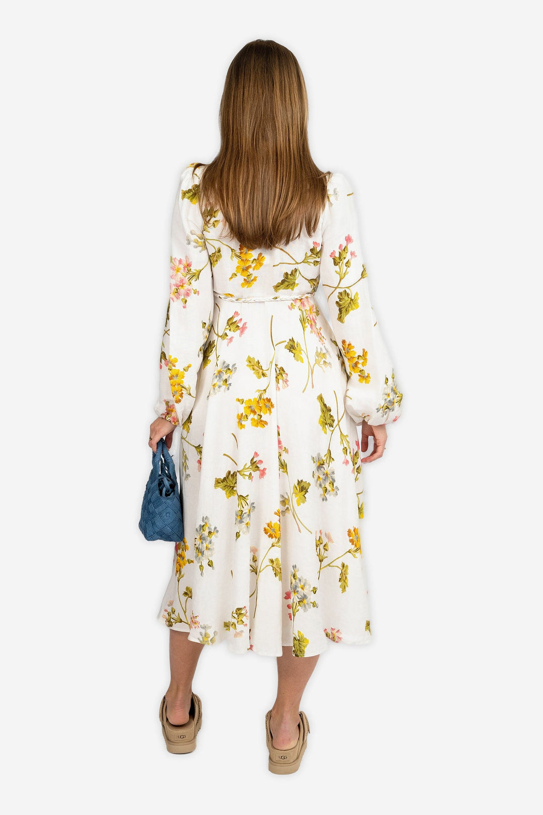 by TiMo Kjoler & jumpsuits Linen Collared Maxi Dress Botanical