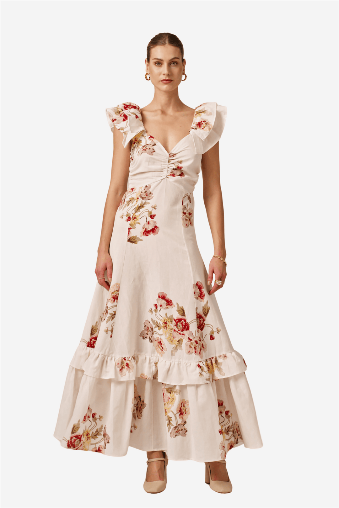 by TiMo Kjoler & jumpsuits Linen Flounce Dress Rosette
