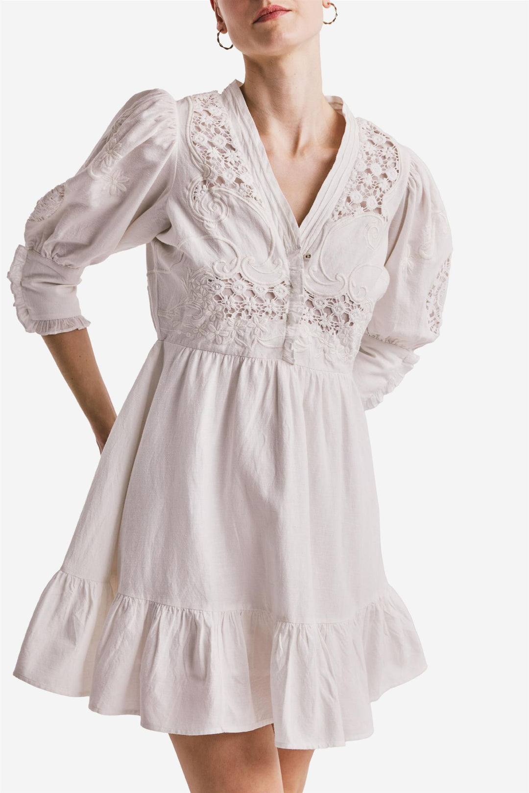 by TiMo Kjoler & jumpsuits Linen Mini Dress Off White