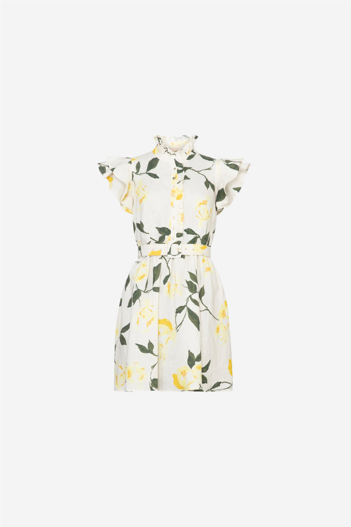 by TiMo Kjoler & jumpsuits Linen Ruffle Dress Sunlight