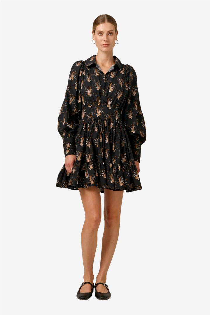 by TiMo Kjoler & jumpsuits Poplin Mini Dress Midnight Paisley