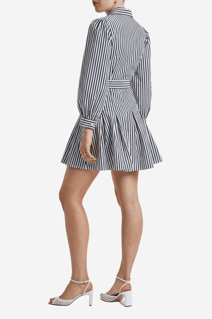 by TiMo Kjoler & jumpsuits Seersucker Pleated Dress Marine Stripe