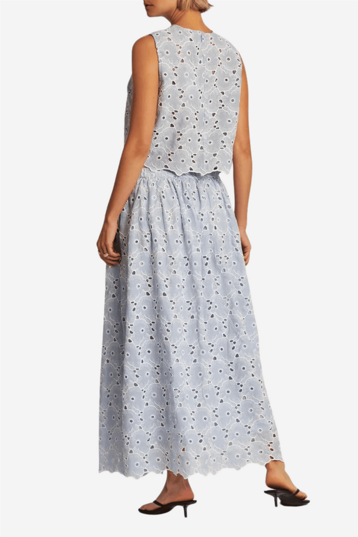 by TiMo Skjørt Broderie Anglaise Skirt Light Blue
