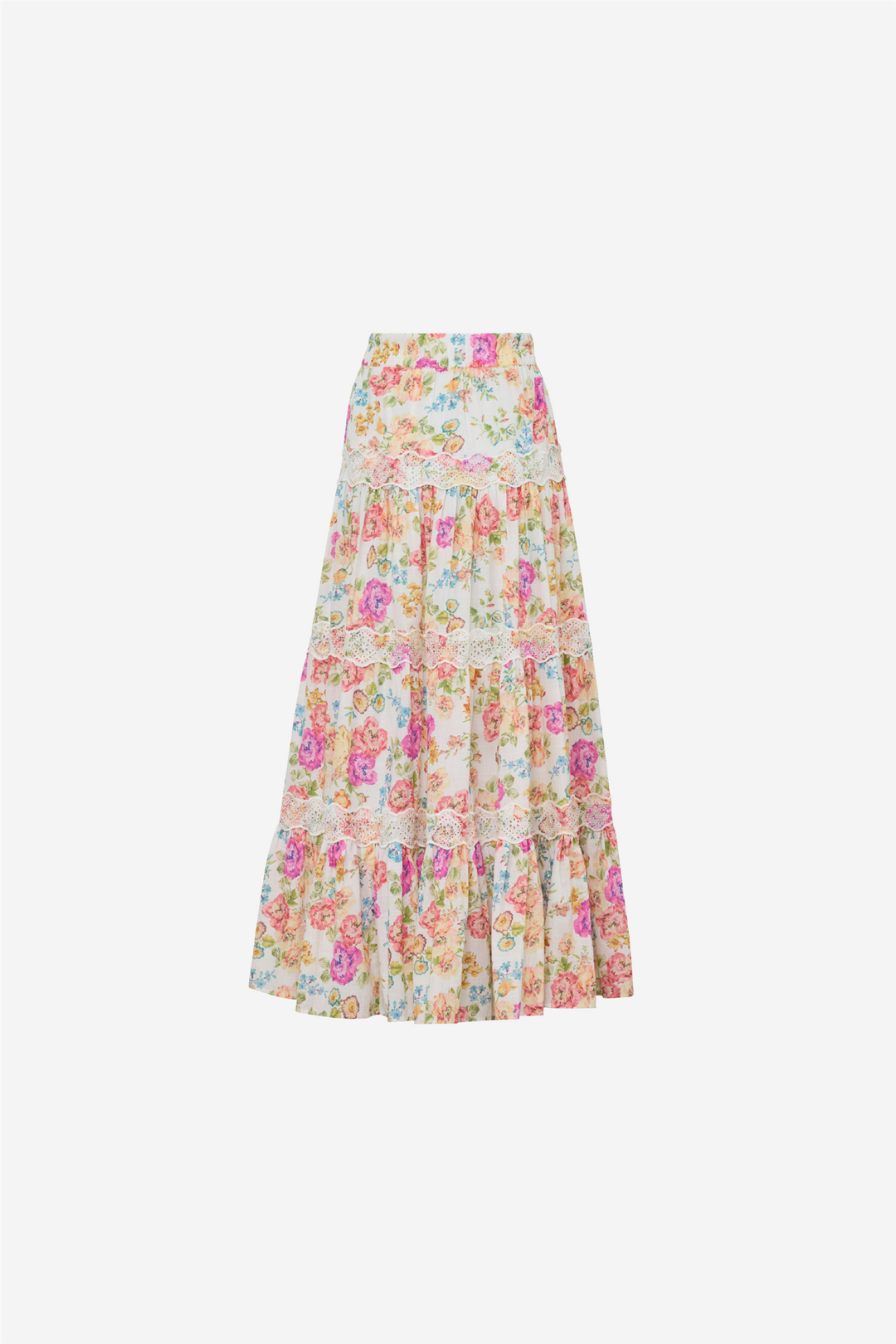 by TiMo Skjørt Cotton Slub Maxi Skirt Flora