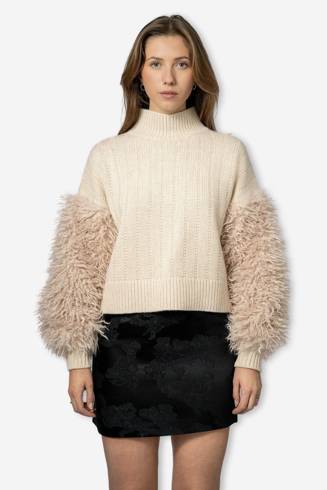 by TiMo Skjørt Silk Jacquard Mini Skirt Black