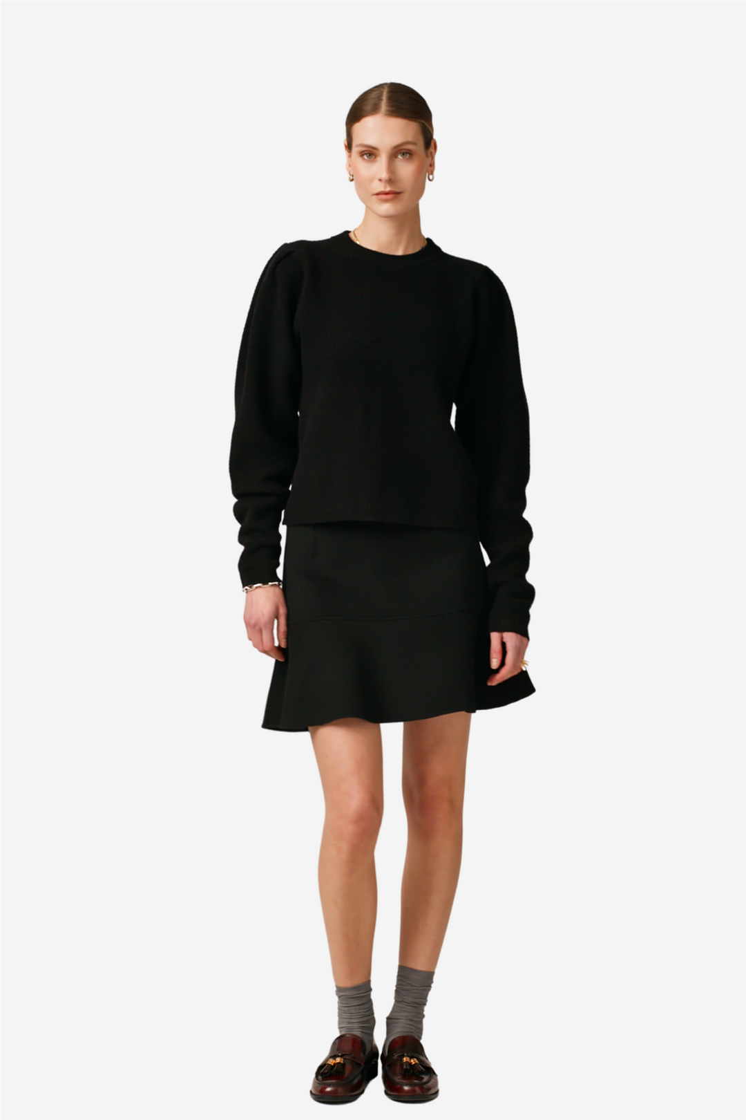by TiMo Skjørt Tailored Flounce Skirt Black
