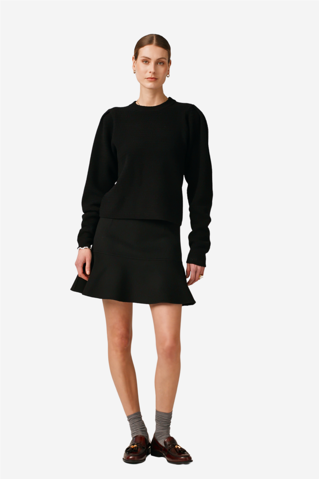 by TiMo Skjørt Tailored Flounce Skirt Black