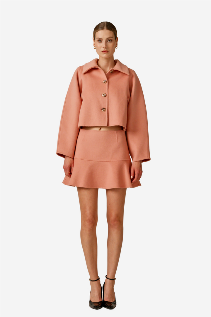 by TiMo Skjørt Tailored Flounce Skirt Dusty Pink