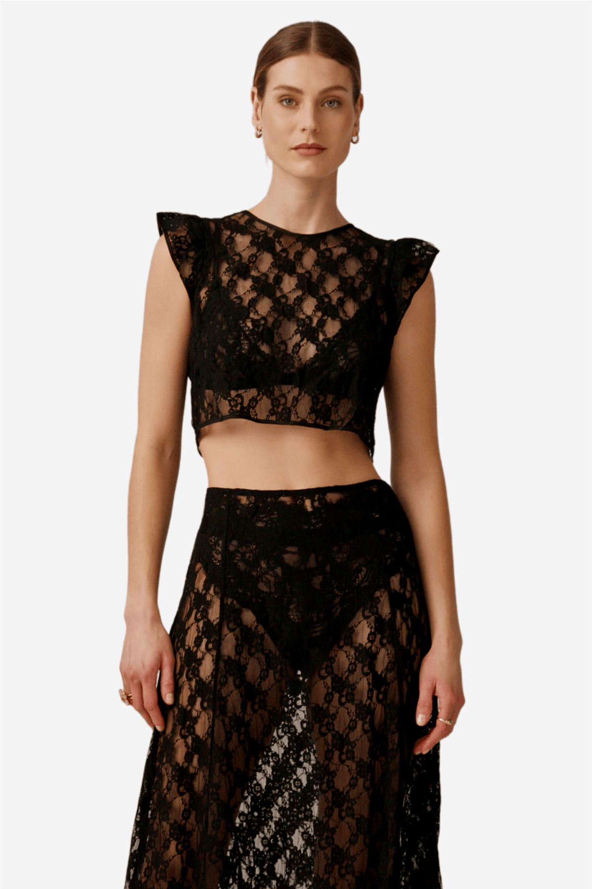 Lace Ruffle Top Me My Cousin