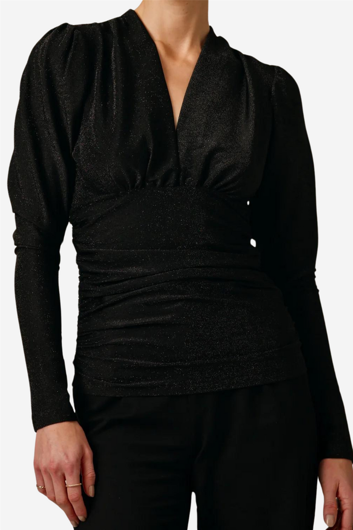 by TiMo Topper & t-skjorter M Glitter Jersey Top Black