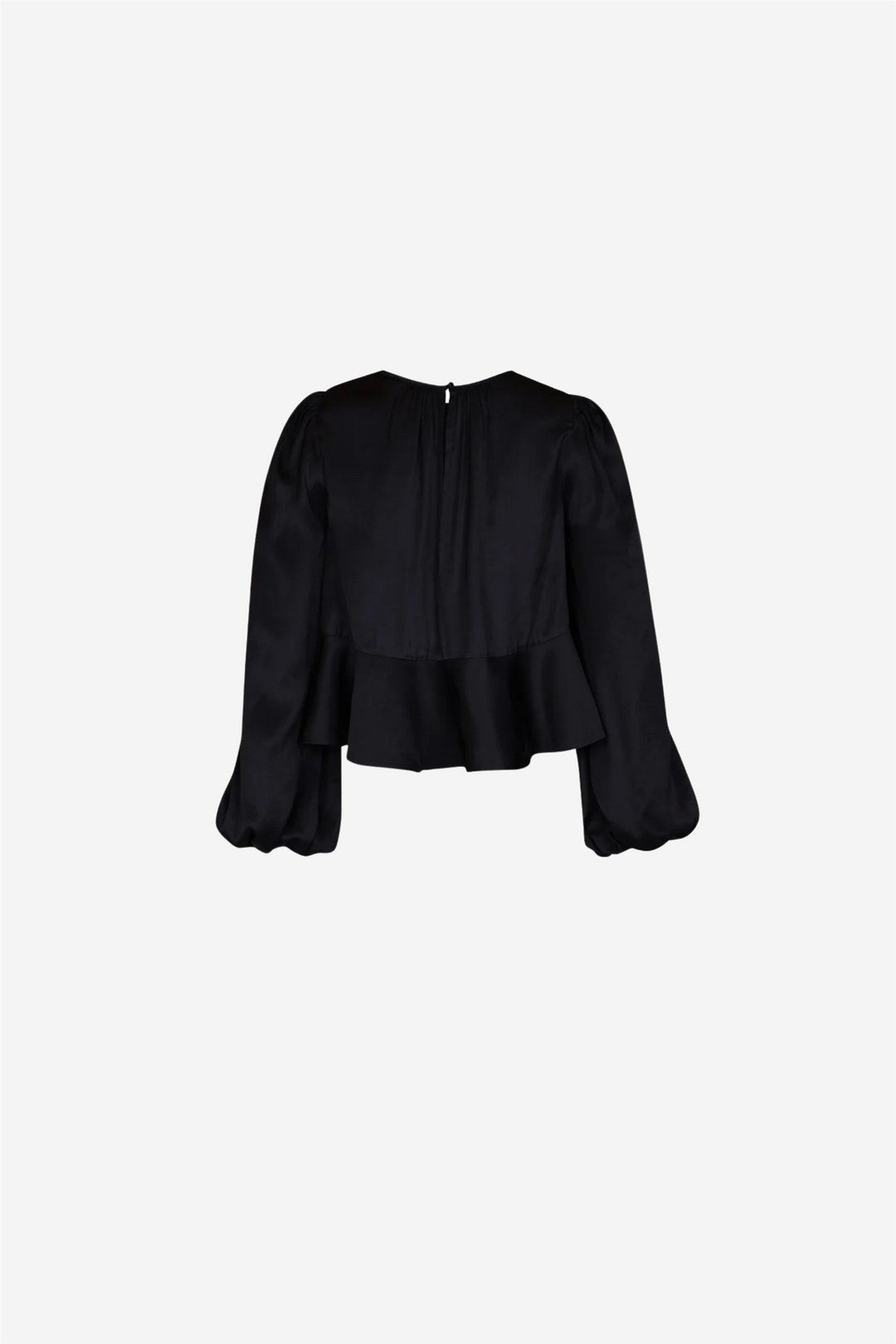 by TiMo Topper & t-skjorter Satin Flounce Top Black
