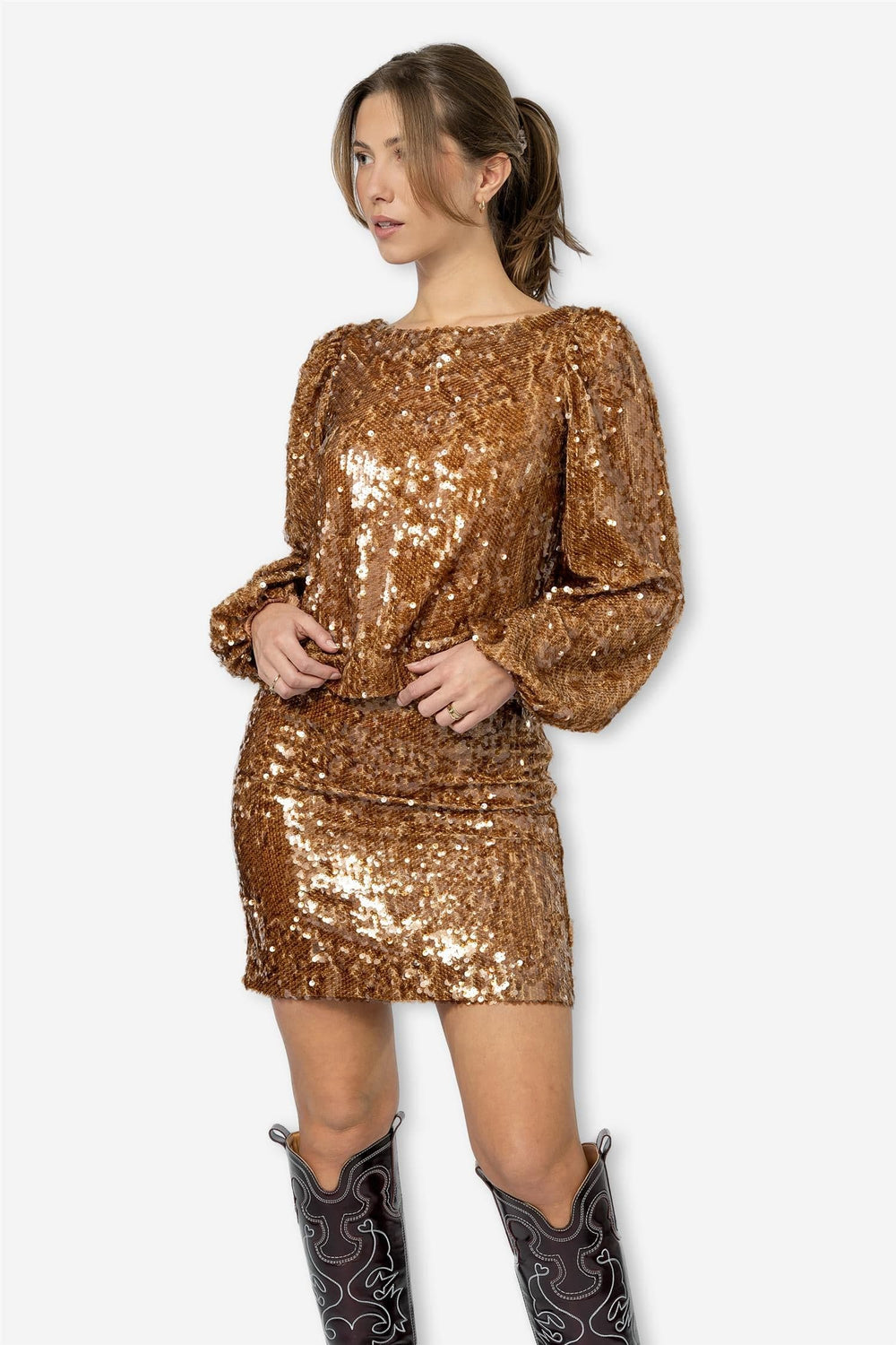 by TiMo Topper & t-skjorter Sequins Top Golden