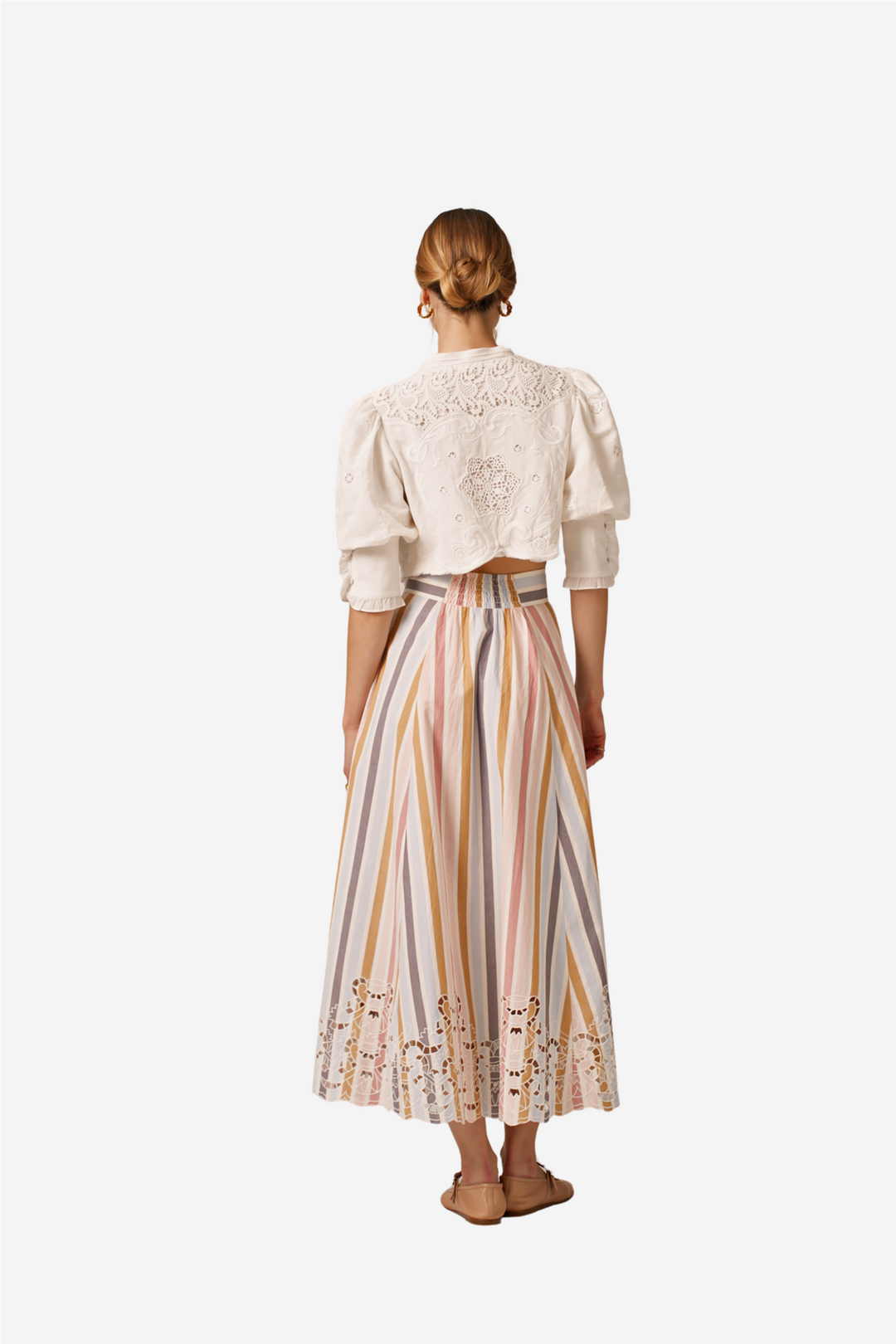 by TiMo Yttertøy Linen Embroidery Jacket White