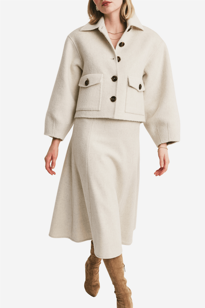 by TiMo Yttertøy Tailored Cropped Jacket Vintage White