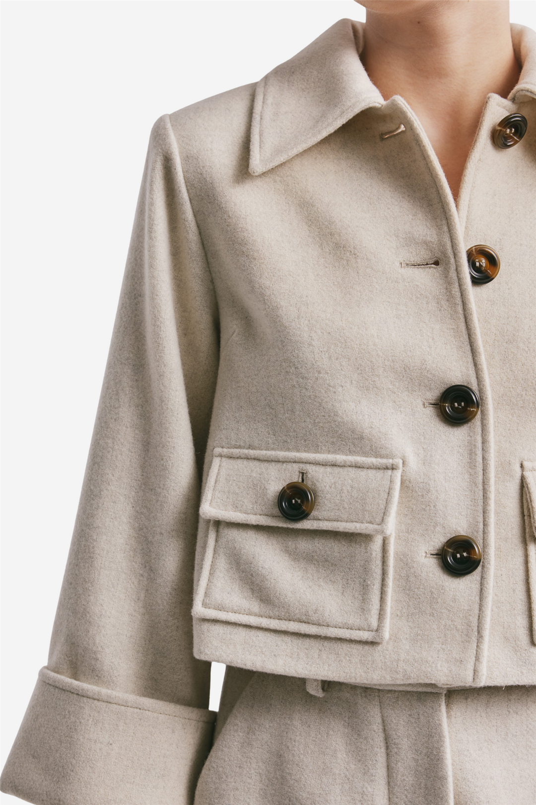 Structured Winter Jacket Tailored Structured Jacket Vintage White – Me & My Cousin