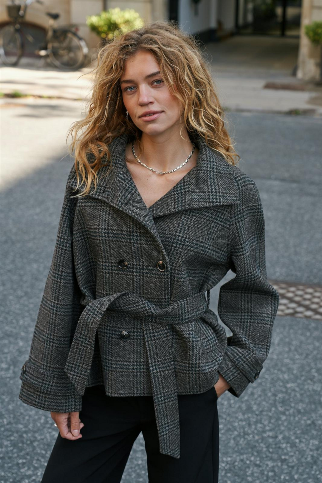 Munet Check Jacket Dark Grey