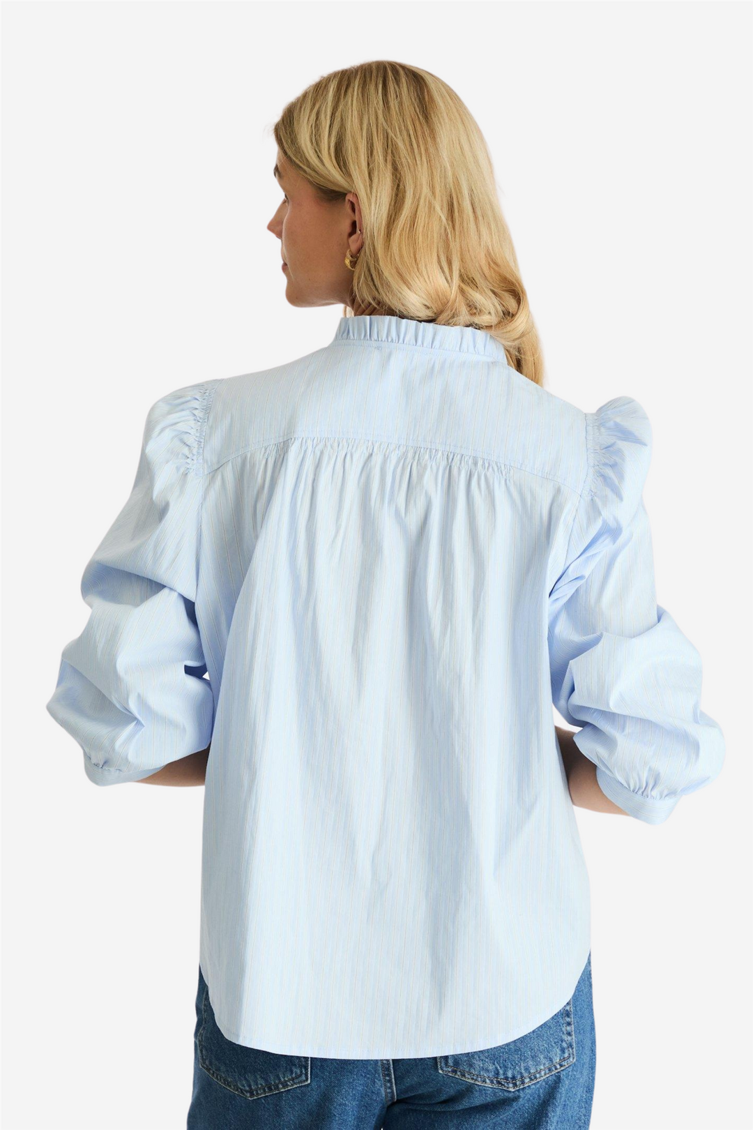 Barba Stripe Blouse Light Blue