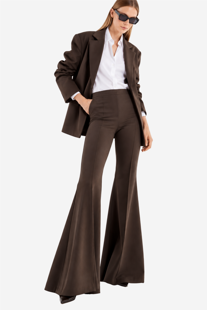 Flared Suit Trousers Fondente