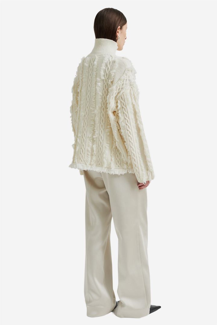 Authentic Knit T-Neck Eggnog