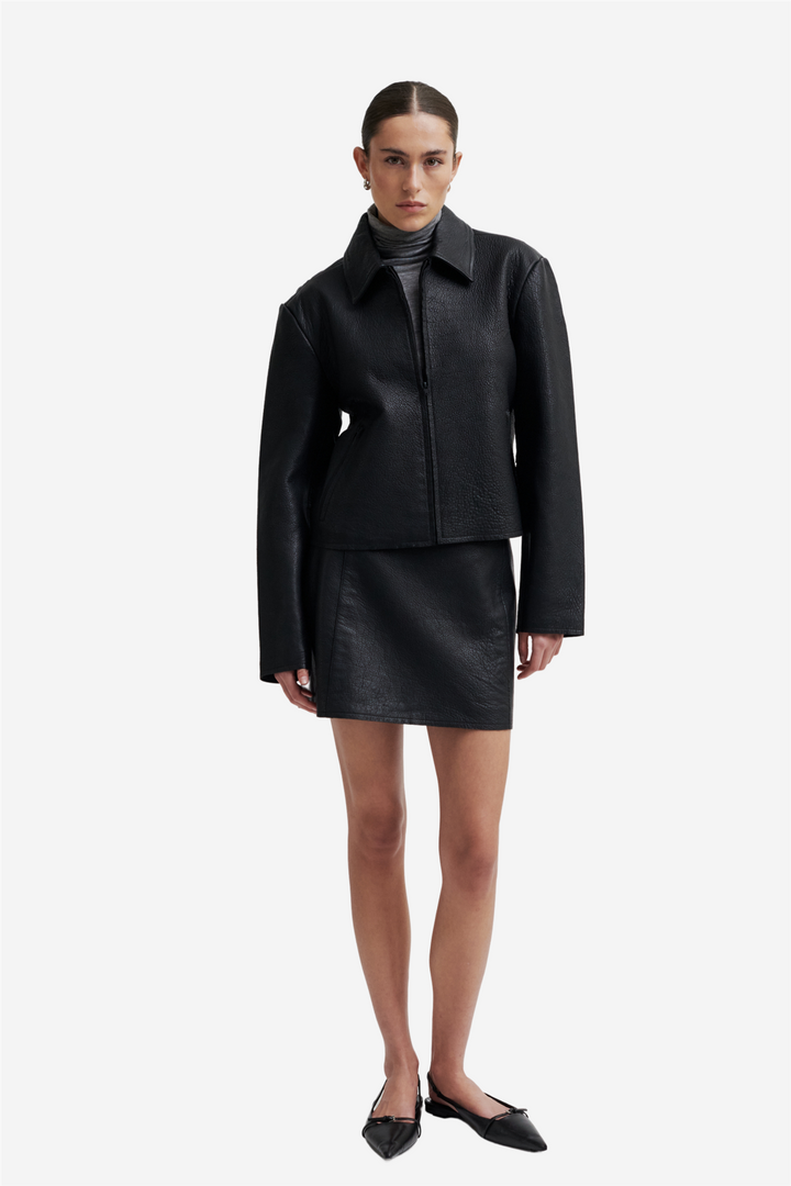 Orleans Leather Jacket Black