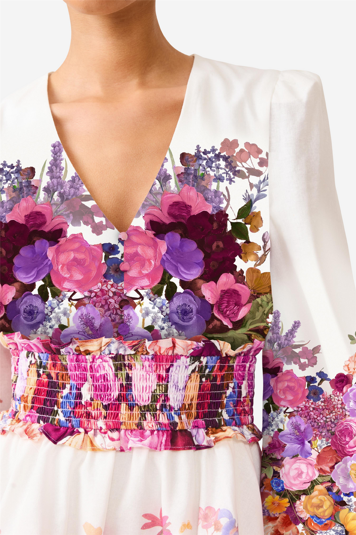 Alice Long Sleeve Mini Dress Ombre Floral