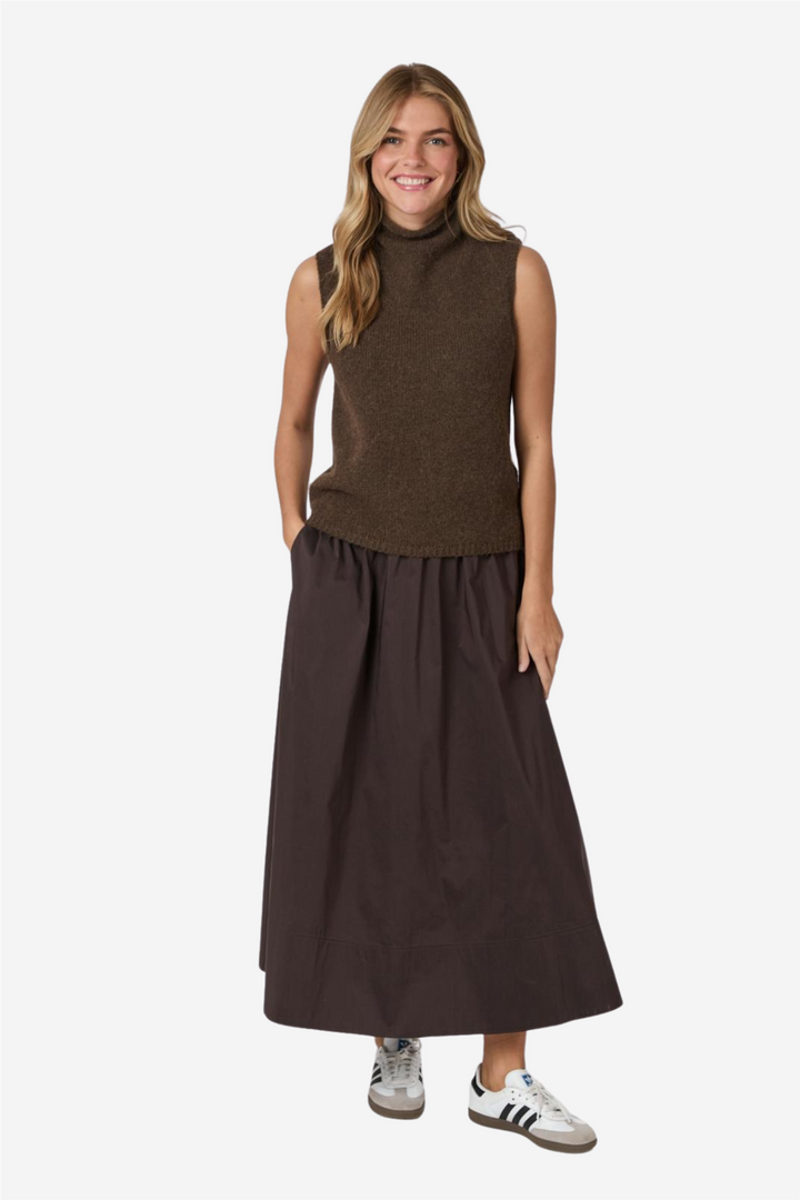 Odelia Knit Top Brown Melange