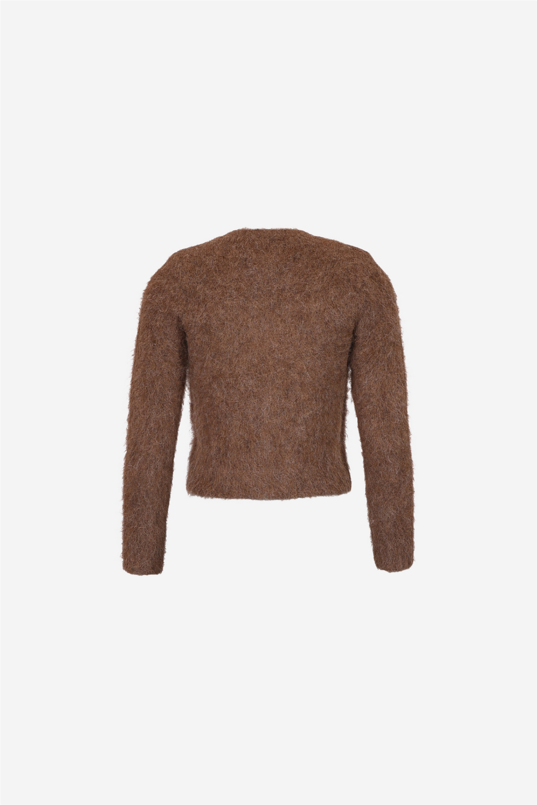 Hairy Knit Jacket Brown