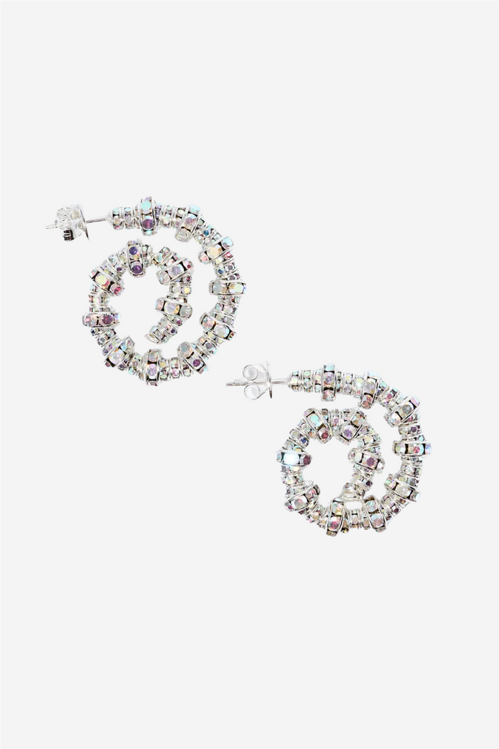 Tiny Spiral Hoops Silver