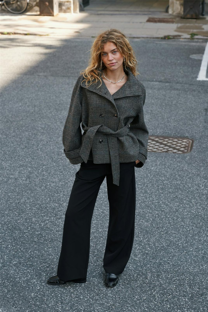 Munet Check Jacket Dark Grey