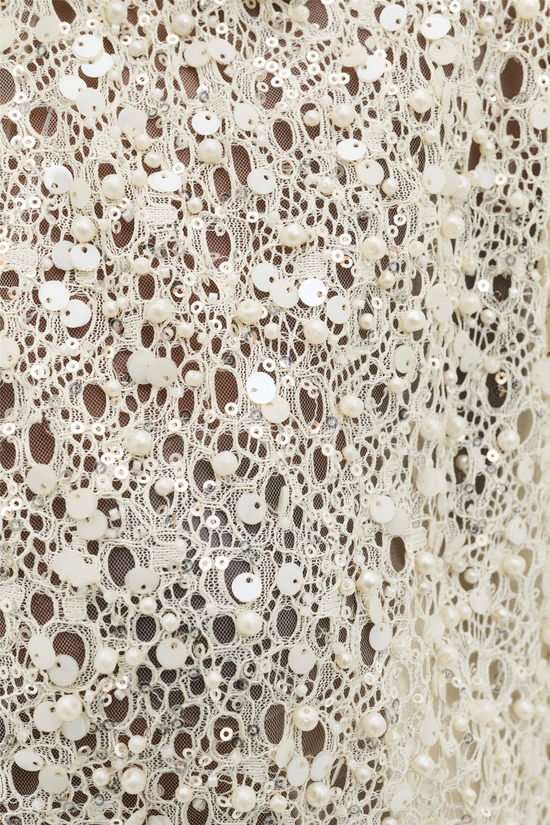 Philippa Embellished Lace Shirt Pearl
