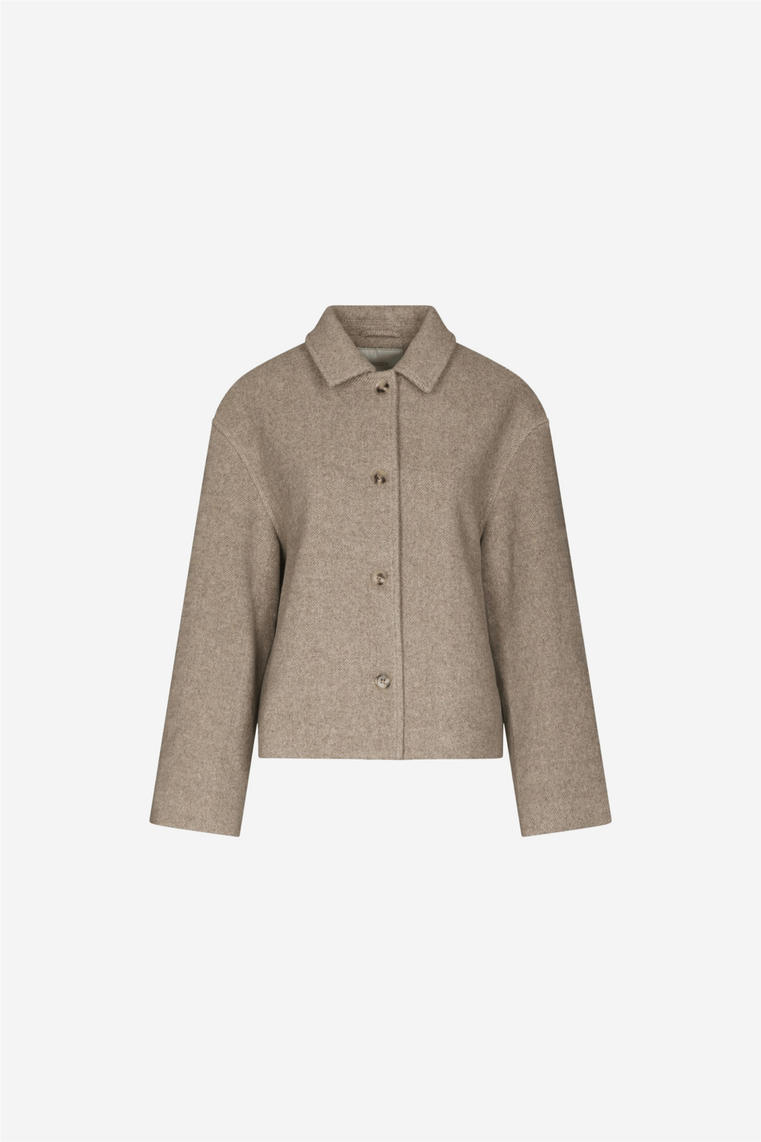 Hamra Herringbone Twill Jacket Beige Melange