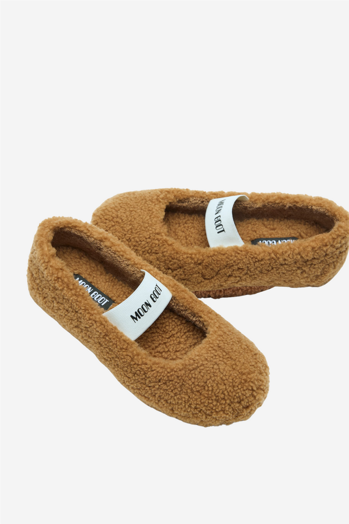 MB Shearling Ballerina Cognac